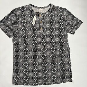 Kate Quinn men's T-shirt beluga batik The Woods modal (women's medium) SMALL NWT